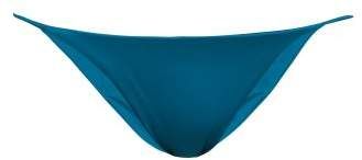 Bare Minimum Thin Strap Bikini Bottoms - Womens - Blue