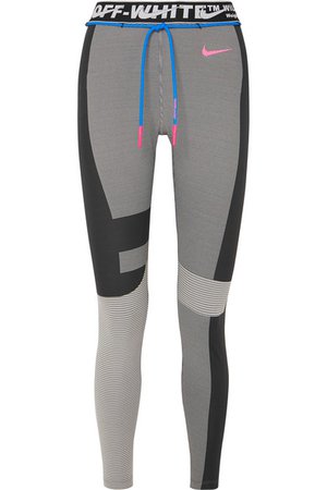 Nike | + Off-White NRG Easy Run printed paneled leggings | NET-A-PORTER.COM