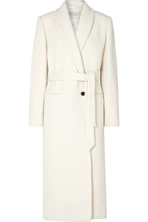 LA COLLECTION Marcellina belted wool-bouclé coat