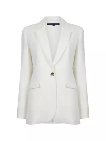 Whisper Single Breasted Blazer Summer White | French Connection US