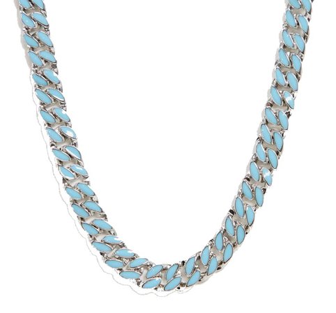 Asos design blue enamel chain
