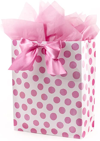 Hallmark 5WDB1102 Gift Bag, Extra Large, Pink Polka Dots