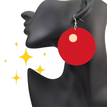 Maria Anime Cosplay Red Shield Magic Earrings Funny Cartoon Gems! Clow – yesdoubleyes
