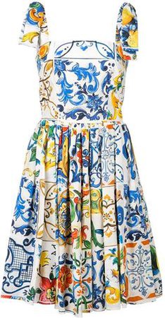 Dolce and Gabbana Printed Flare Dress