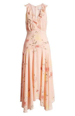 ASTR the Label Ruffle Detail High/Low Sleeveless Maxi Dress | Nordstrom