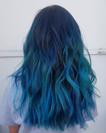 wavy dark blue hair ponytail - Pesquisa Google