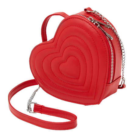Claire's Quilted Heart Crossbody Bag