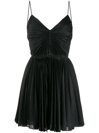Saint Laurent Pleated Short Dress | Farfetch.com
