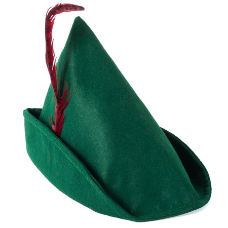 Tigerdoe Alpine Hat - Alipine Hat With Feather - Elf Hat - Green TYROLEAN Hat With Feather - Storybook Costumes f-tg183 [1540901573-66795] - $8.96