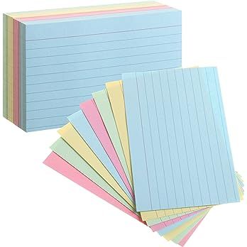 Amazon.com : Mr. Pen- Pastel 3" x 5", 180 Lined Index Cards, Note Cards, Flash Cards, Study Cards, Notecards for Studying, Ruled Flashcards for Studying. : Office Products