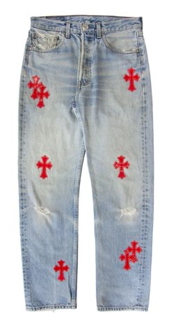 red patch chrome hearts jeans - Google Search