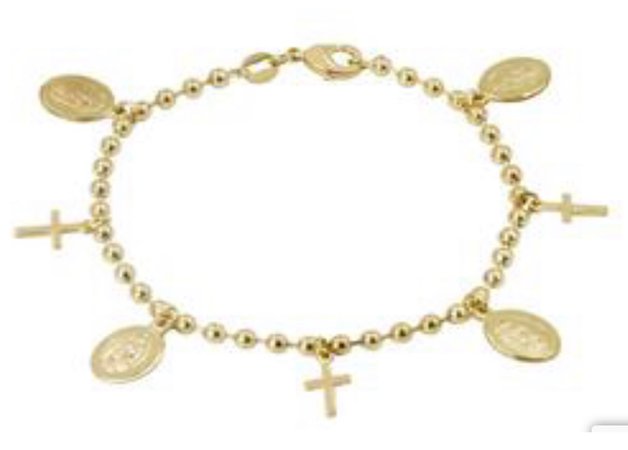 Guadeloupe cross bracelet