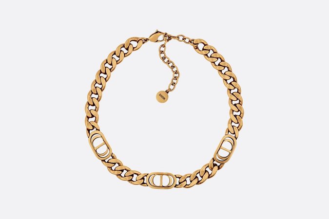 30 Montaigne Choker Antique Gold-Finish Metal - Fashion Jewelry - Woman | DIOR