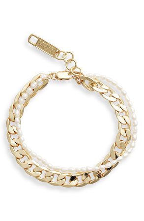 Billie Valentine Pearl Chain Bracelet | Nordstrom