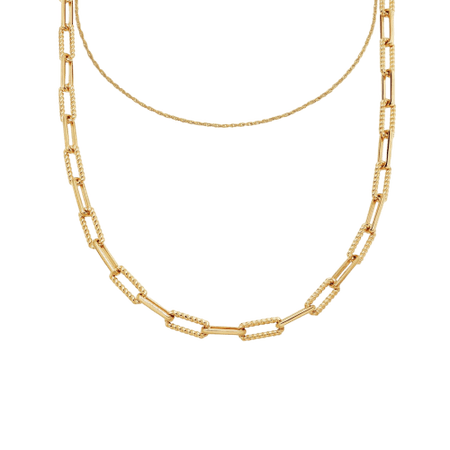 Missoma gold coterie chain necklace set