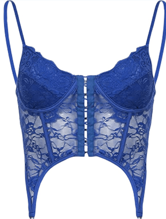 Amazon blue corset top