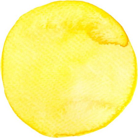 Bright Yellow Watercolor Circle