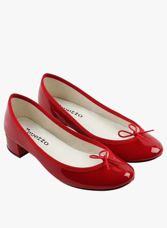 red repetto ballet pumps