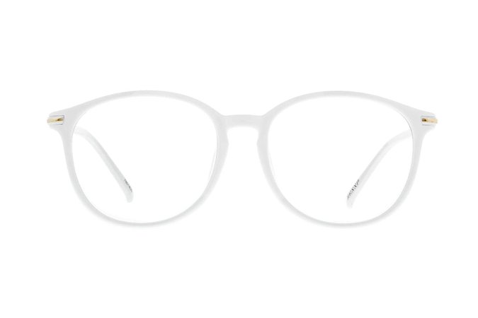 White Round Glasses