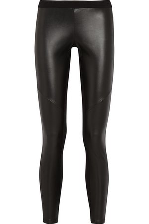 MICHAEL Michael Kors Stretch faux leather and jersey leggings