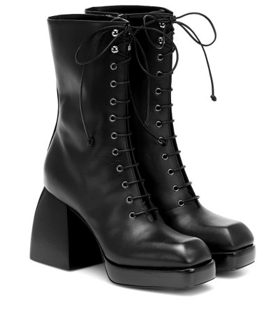 Bulla Lace-Up Leather Ankle Boots | Nodaleto - Mytheresa