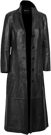 Amazon.com: Elevar Deals Genuine Original Lambskin Black Leather Long Body Coat for Women (Small) : Kleidung, Schuhe & Schmuck