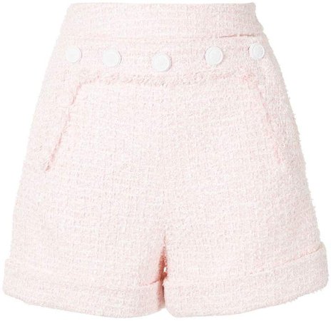 Boucle Tweed Button Shorts