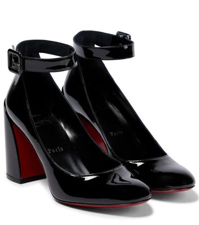 red and black Mary Jane shoes