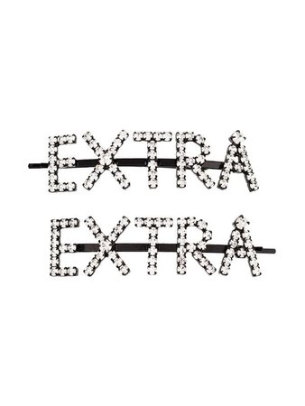 Metallic Ashley Williams 'Extra' Crystal-embellished Hair Clip | Farfetch.com