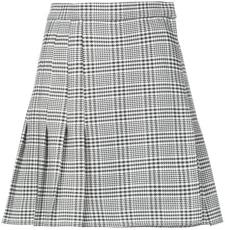plaid flared mini skirt