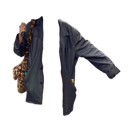 leather jacket leopard bag