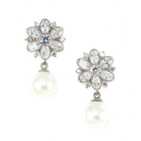 Earrings | Shop Women's White Faux Pearl Drop Earring at Fashiontage | ER106