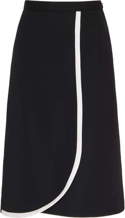 Alessandra Rich Wool Wrap Skirt Size: 36