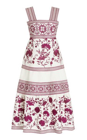Verity Embroidered Linen Midi Dress By Alexis | Moda Operandi