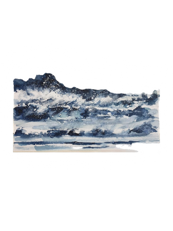 watercolor art waves ocean png background