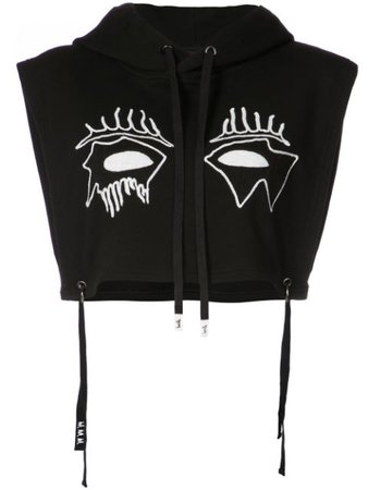 Haculla evil eye crop top hoodie $250 - Buy Online - Mobile Friendly, Fast Delivery, Price