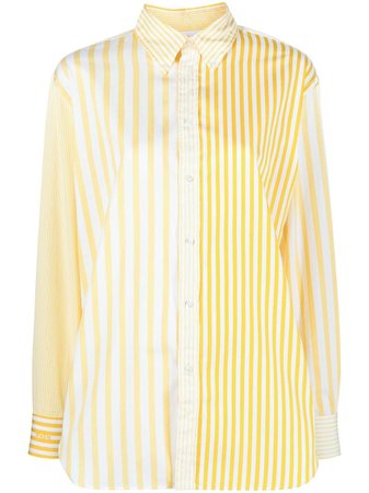 Polo Ralph Lauren Panelled Striped Cotton Shirt - Farfetch