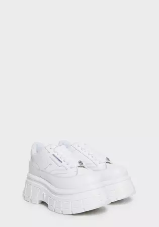 Windsor Smith Leather Chunky Platform Sneakers - White – Dolls Kill