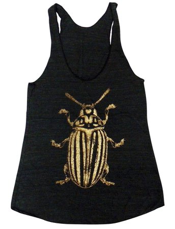 BEETLE Tank Top Insect Entomology Tri-Blend Tank | Etsy