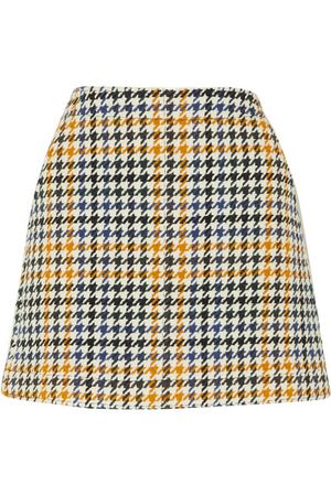 McQ Alexander McQueen Houndstooth wool-blend mini skirt