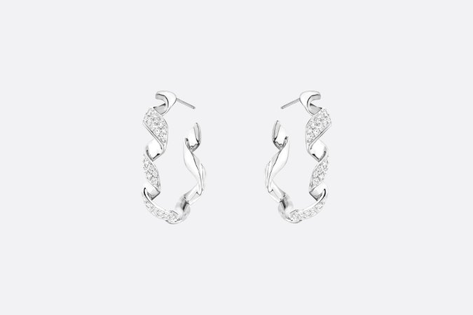 Archi Dior Earrings 18K White Gold and Diamonds | DIOR