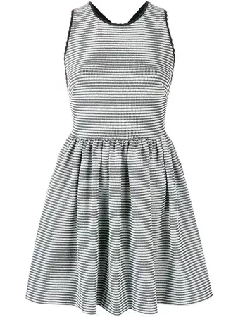 Miu Miu Striped Mini Skater Dress - Farfetch