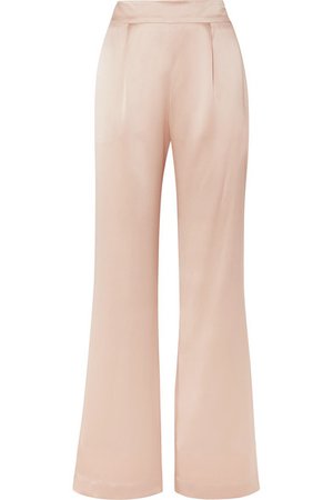 La Collection | Gabrielle silk-satin wide-leg pants | NET-A-PORTER.COM