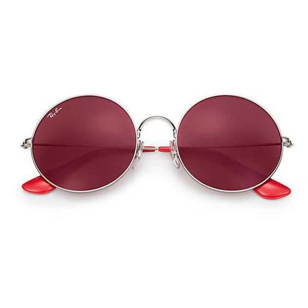 Ray-Ban Ja-Jo Silver Sunglasses, Red Lenses