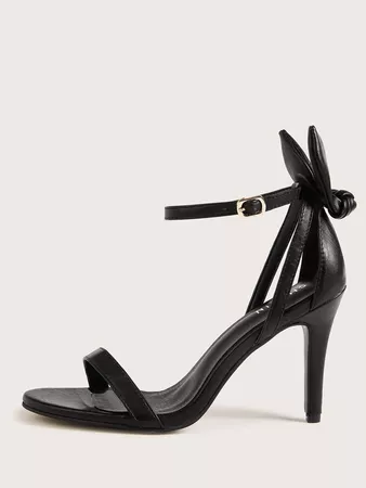 Knot Decor Ankle Strap Stiletto Heels | SHEIN USA