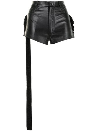 Shop Natasha Zinko heart patch leather shorts with Express Delivery - FARFETCH