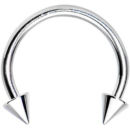 16 Gauge Stainless Steel Spike Horseshoe Circular Barbell 3/8" – BodyCandy