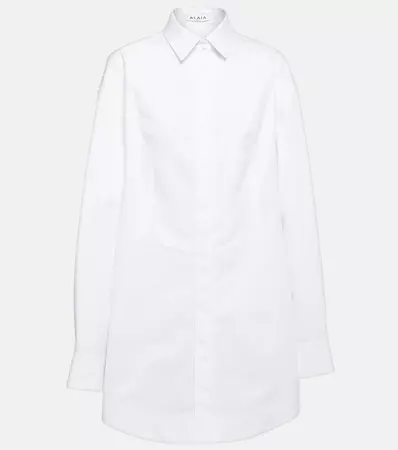 Cotton Poplin Shirt in White - Alaia | Mytheresa