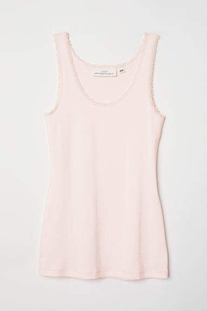 Tank Top with Lace - Pink