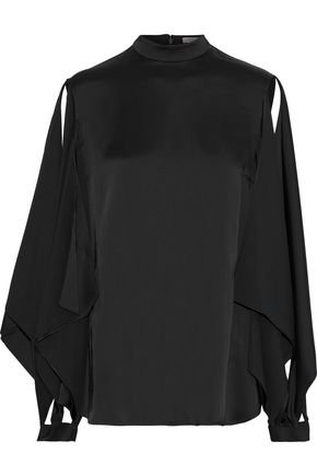 Pussy-bow ruffled silk-gauze blouse | CHLOÉ | Sale up to 70% off | THE OUTNET